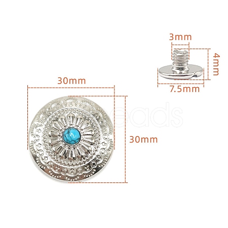 Alloy Decorative Buttons PW-WG1200D-13-1