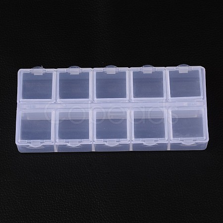 Cuboid Plastic Bead Containers CON-N007-02-1