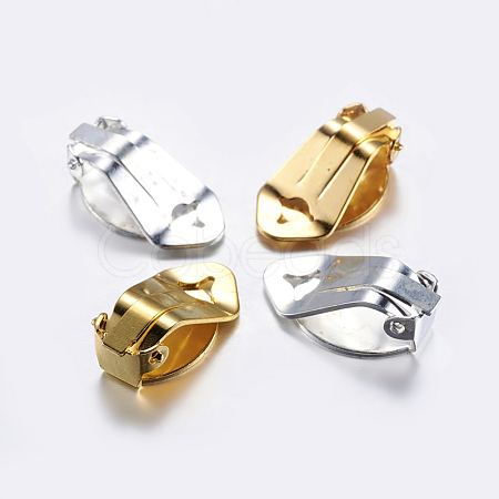 Brass Clip-on Earring Settings KK-K197-67-1