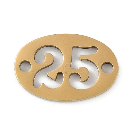 304 Stainless Steel Flat Round Connector Charms X-STAS-L279-021G-1