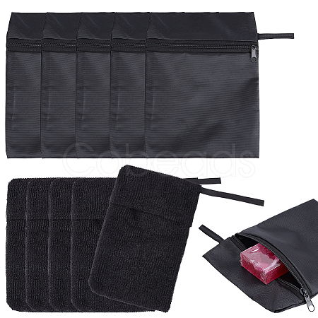 10Pcs 2 Styles Oxford Cloth & Nylon Waterproof Zipper Bags ABAG-OC0001-17-1