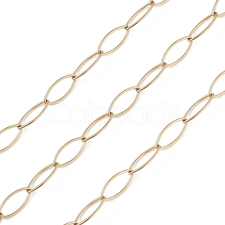 304 Stainless Steel Horse Eye Link Chains CHS-C006-17G-1