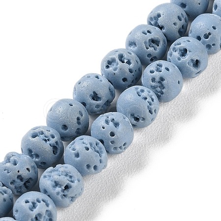 Synthetic Lava Rock Dyed Beads Strands G-H311-08A-06-1