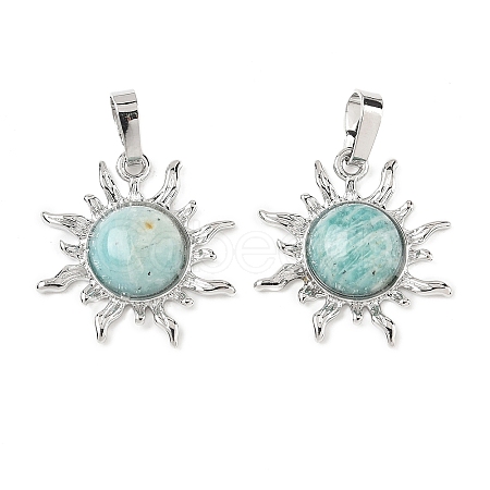 Natural Amazonite Pendants G-F786-08P-26-1