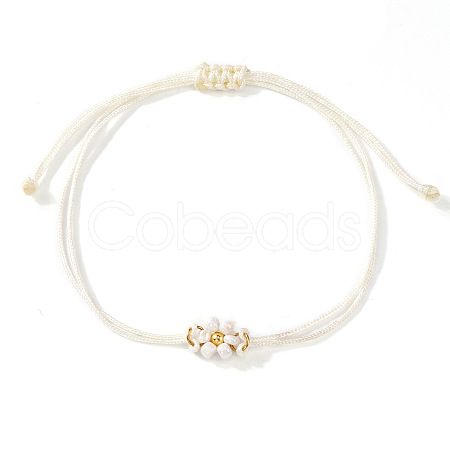 Adjustable Glass Seed Bead Link Bracelets DH6590-13-1