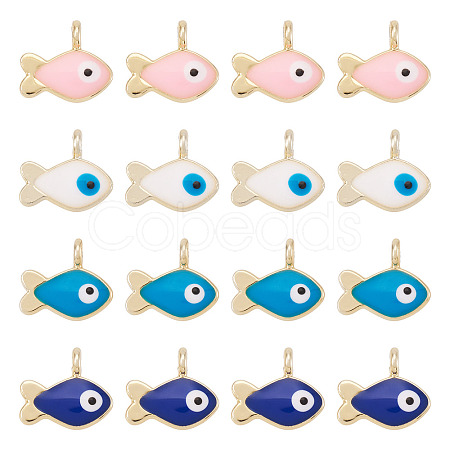 40Pcs Alloy Enamel Charms ENAM-PJ0001-15-1