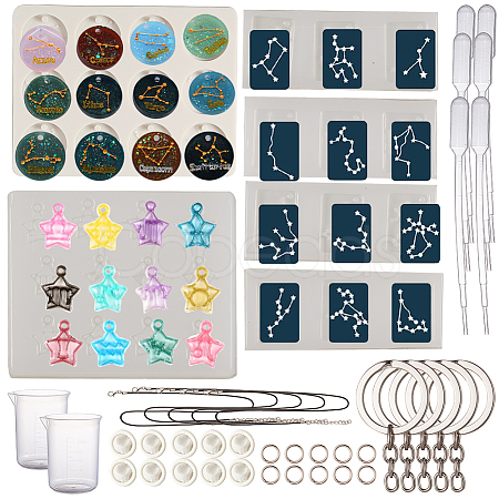 SUNNYCLUE DIY Keychain & Keychain Kit DIY-SC0009-08-1