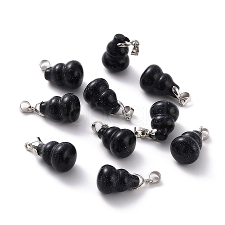 Synthetic Blue Goldstone Pendants G-G846-01J-1