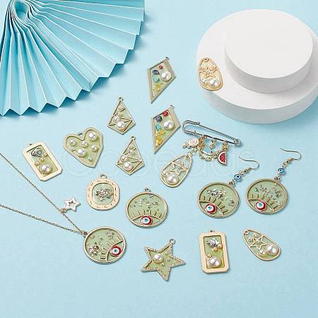 Epoxy Resin Pendants RESI-X0001-40-1