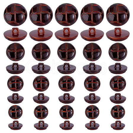 60Pcs 4 Style Plastic Shank Buttons BUTT-HY0001-19B-1