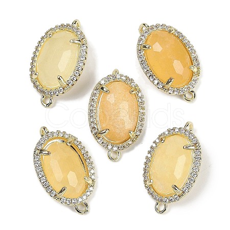 Natural Topaz Jade Faceted Oval Links G-B126-07G-11-1
