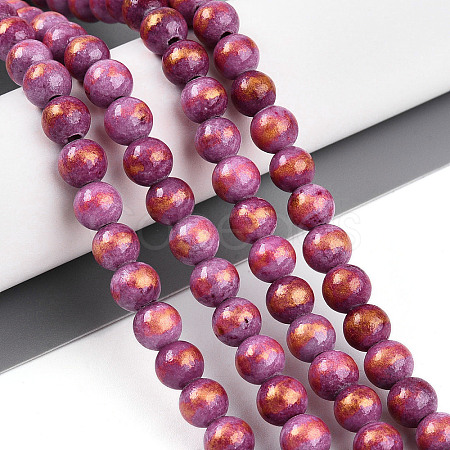 Natural Mashan Jade Beads Strands G-A255-A01-02M-1