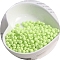 Macaron Baking Paint Glass Seed Beads, Fringe Teardrop Beads, Green Yellow, 5mm