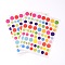 Flat Round DIY Cloth Picture Stickers, Mixed Color, 16x9.4cm, about 6pcs/bag