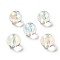 Two Tone UV Plating Rainbow Iridescent Acrylic Beads, Bead in Bead, Round, Clear, 15~15.5x15.5~16mm, Hole: 3~3.1mm