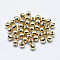 Brass Beads, Long-Lasting Plated, Nickel Free, Round, Real 18K Gold Plated, 5mm, Hole: 1.2mm, about 390pcs/bag