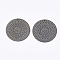 Acrylic Pendants, Imitation Woven Rattan Pattern, Flat Round, Slate Gray, 47x5mm, Hole: 2mm