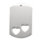 Non-Tarnish 304 Stainless Steel Pendants, Rectangle with Hollow Heart, Stainless Steel Color, 40x25x1.5mm, Hole: 2.4mm