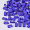 2-Hole Glass Seed Beads, Rubberized Style, Rectangle, Mauve, 4.5~5.5x2x2~2.5mm, Hole: 0.5~0.8mm