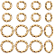 CREATCABIN 200Pcs 2 Styles Brass Open Jump Rings for Chainmaille Weaves, Long-Lasting Plated, Twist Ring, Real 18K Gold Plated, 18 Gauge, 6~8x1mm, Inner Diameter: 4~6mm, 100pcs/style