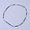 Natural Rutilated Quartz Beaded Necklaces, with Brass Lobster Claw Clasps, Faceted Round Beads, 15.75 inch~16.14 inch(40~41cm)x2mm