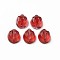 Transparent Glass Beads, Rabbit, Red, 14x12x8mm, Hole: 1.4mm