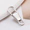 Alloy Keychain Clasps, Silver, 25mm