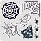 Large Plastic Reusable Drawing Painting Stencils Templates, for Painting on Scrapbook Fabric Tiles Floor Furniture Wood, Square, Spider Pattern, 300x300mm