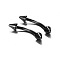 304 Stainless Steel Eyebrow Rings, Curved Barbell, Eyebrow Piercing Jewelry, Black, 3mm, Pin: 1.2x8mm