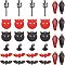 Nbeads 32Pcs 8 Style Halloween Theme Alloy Pendants, Spray Painted & Baking Printed & Enamel, Mixed Shapes, Mixed Color, 9~29x8~24.5x1~2mm, Hole: 1.2~1.7mm, 4pcs/style