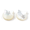 Natural Black Lip Shell & White Shell Beads SSHEL-N034-124B-2