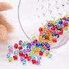 Mixed Color Chunky Dyed Transparent Acrylic Faceted Bicone Spacer Beads for Kids Jewelry X-DBB6mm-3