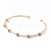 Brass Cuff Bangles BJEW-A134-02G-04-2