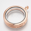 Alloy Magnetic Locket Pendants PALLOY-T052-23RG-2