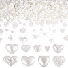 220Pcs 9 Styles ABS Plastic Imitation Pearl Beads KY-TA0001-51-1
