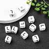 Letter Acrylic European Beads OPDL-R050-10mm-L-6