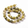 Natural Yellow Sopt Jade Beads Strands G-G990-F08-3