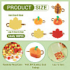 100Pcs Autumn Theme Handmade Polymer Clay Connector Charms PALLOY-TAC0251-4
