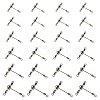 SUPERFINDINGS 30Pcs 6 Style 201 Stainless Steel 3 Way Swivels Fishing Cross Line FIND-FH0004-45-1