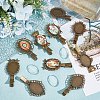 12Pcs 6 Styles Vintage Iron Alligator Hair Clip Findings FIND-NB0004-41-5