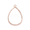 Zinc Alloy Open Back Bezel Pendants X-PALLOY-D009-33RG-1