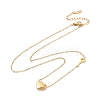 Heart & Skeleton Key Pendant Necklace NJEW-A004-14G-2