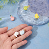 5Pcs Glazed Nautilus Seashell Shape Porcelain Pendants PALLOY-TAC0222-6