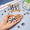 80pcs 4 styles Opaque Two Tone Imitation Jade Acrylic Beads OACR-TA0002-73-6