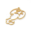 Zinc Alloy Open Back Bezel Pendants X-PALLOY-D580-05G-B-2