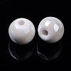 Glazed Porcelain Round Beads X-PORC-S489-10mm-01-2