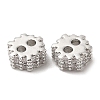 Brass Micro Pave Clear Cubic Zirconia Slide Charms KK-F860-69P-2