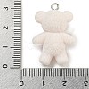 Flocking Resin Cute Pendants RESI-L043-01P-06-3