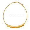 304 Stainless Steel Curved Tube Round Snake Chain Necklaces for Women FS-WG91F2E-02-4