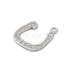 Rack Plating Brass Micro Pave Clear Cubic Zirconia Pendants KK-A224-03L-P-2